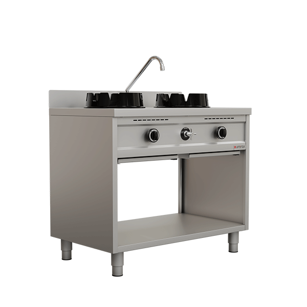0006-1.png Wokstove | Gas wok stove - 2x15 kW - 2 cooking zone - Image 1