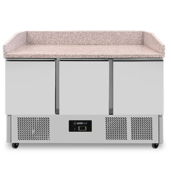 41-1.png Pizza workbench | 350 L | 3 doors (1/1 GN) | +2 °C to +8 °C - Image 1