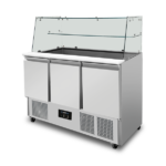 Saladette with glass top | 3 doors | Static cooling | 137x70x85(h)cm - Image 3