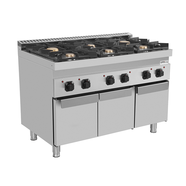 G70C30.png Gas stove with doors – 44kW – 6 Burners – G70C20K - Image 1