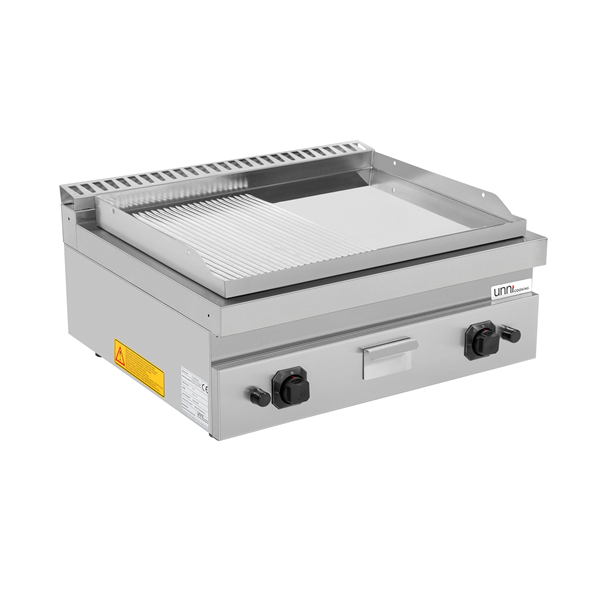 G70GP20B-GKC-4.png Griddle plate Gas– 1/2 Smooth - 1/2 Grooved Chrome – G70GP20B+GSC - Image 1