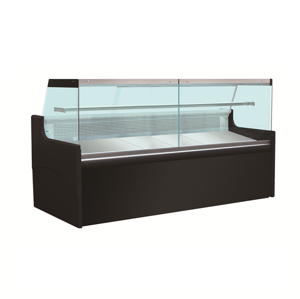 NSS2400FG.png Refrigerated Meat Display Counter – 2480mm with Single Shelf - Image 1