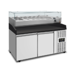 Pizza Counter 2 Doors – 151x80x100cm + BLACK - Image 2