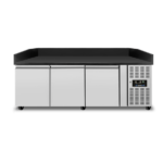 Pizza Counter 3 Doors – Black Granit - 202x80x100cm