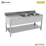 160x70xH85cm - 2 Sinks Right