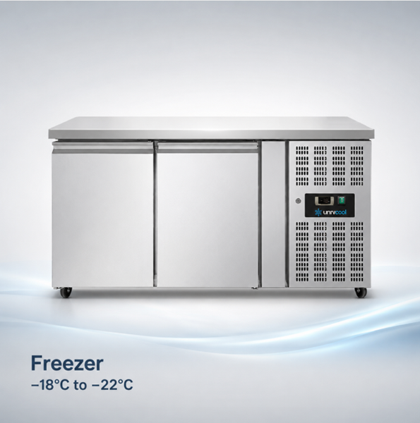 UNN2100BT-cate.png FREEZER Counter – 2 Doors – Without Upstand 136x70x85cm - Image 1