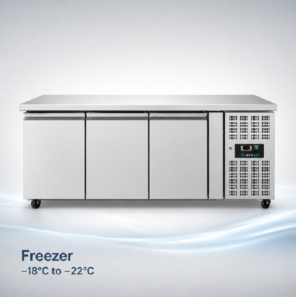 UNN3100BT-cate.png FREEZER Counter – 3 Doors – Without Upstand 179x70x85cm - Image 1