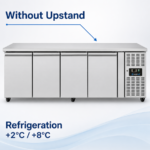 Refrigerated Counter – 4 Doors – Without Upstand - 2230x700x850mm