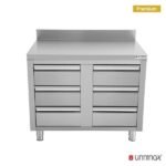 Drawer cabinet with 6 drawers & upstand